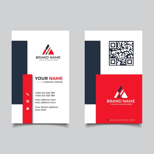 Creative Modern Vertical Business card Template Design