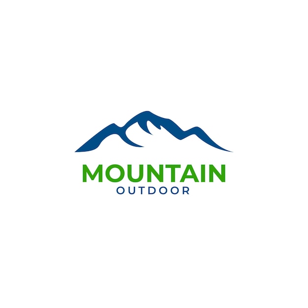 Creative mountain outdoor logo design vector illustration idea