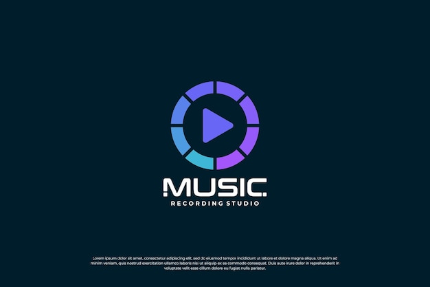 Creative music logo design audio sound logo template