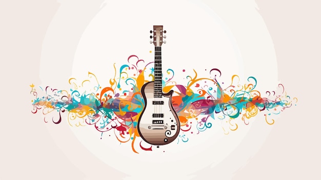 Creative Musical Design on Gray Background Vector Illustration