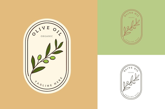 Creative natural Olive oil logo design for your brand or business