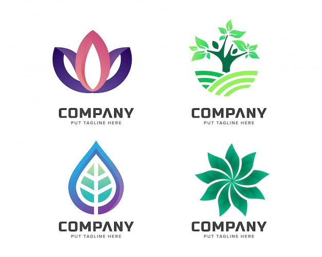 creative nature logo set