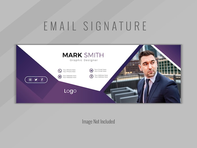 Creative and new stylish minimal design with white background Business Email Signature Design