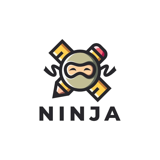 Vector creative ninja logo vector