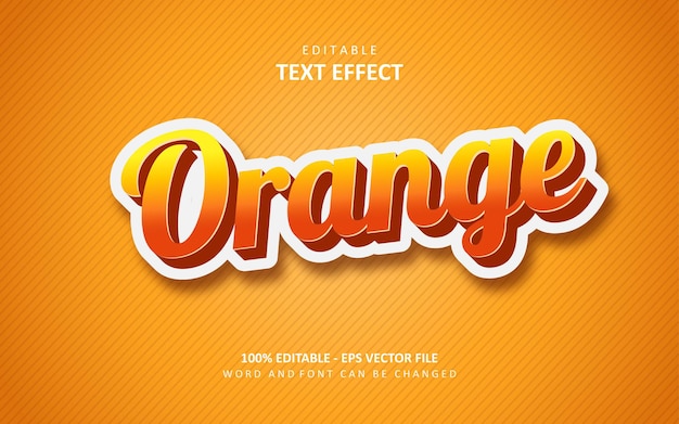 Creative orange text effect