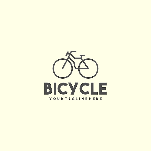 Creative outline bicycle logo 