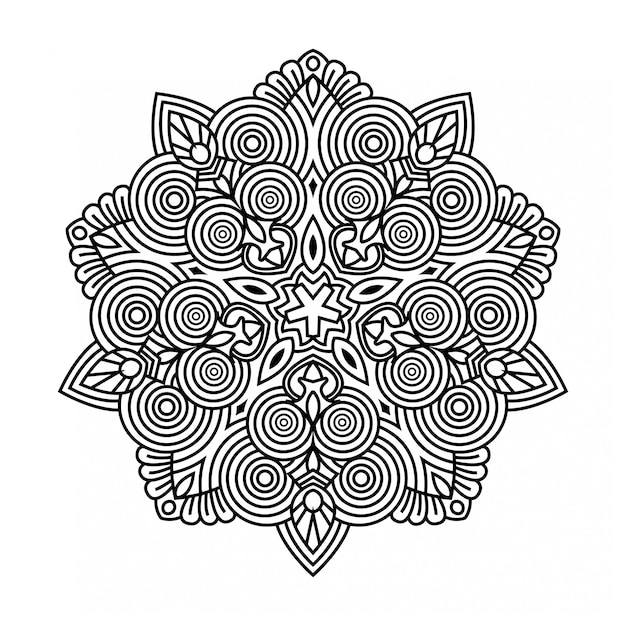 Creative outline mandala