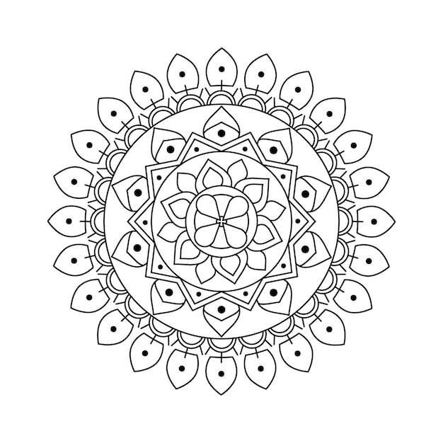 Creative Outline Vector Mandala