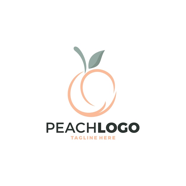 Creative Peach Orange Logo Symbol Design Illustration