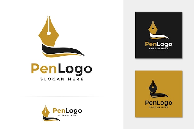 Creative pen logo vector