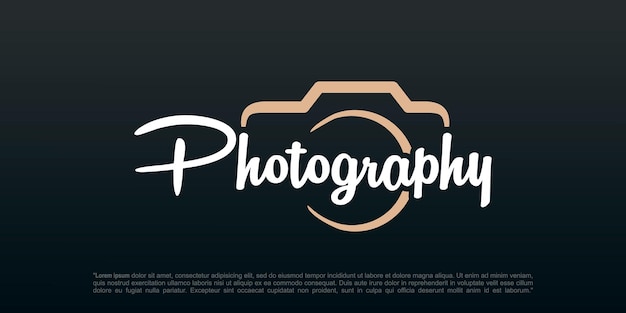 Creative photography logo design vector template