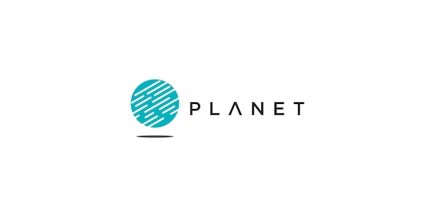 Vector creative planet logo design with modern concept premium vector