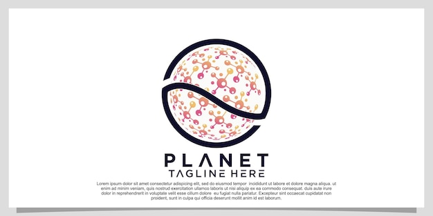 Creative planet logo design with unique concept Premium Vector Part 2