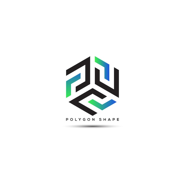 Creative polygon shape logo design icon for business logo.