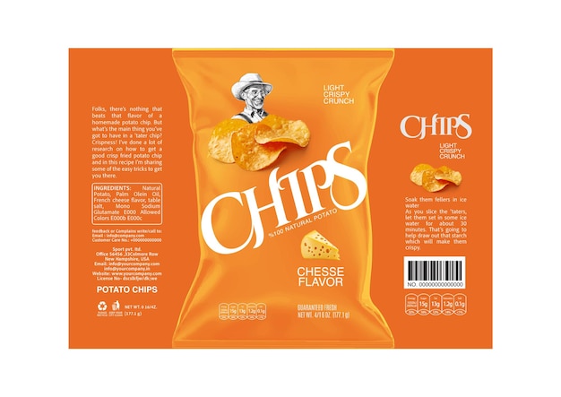 Creative Potato Chips Packaging and Label Collection