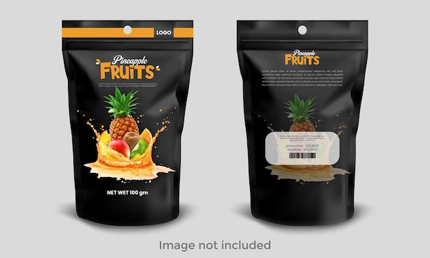 Vector creative pouch packaging design