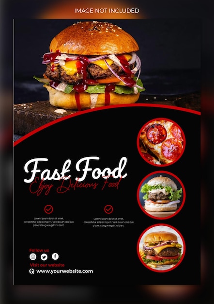 Creative Printable Food Flyer Design Template