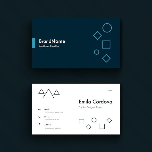 Creative Professional Business Card Template premium vector