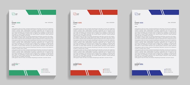 Creative Professional business corporate letterhead template design