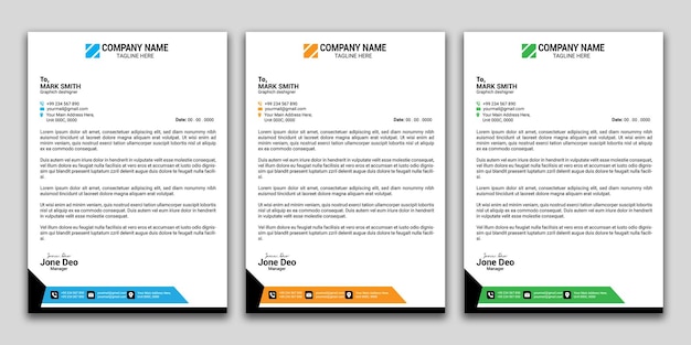 Creative and professional business letterhead template design for your business