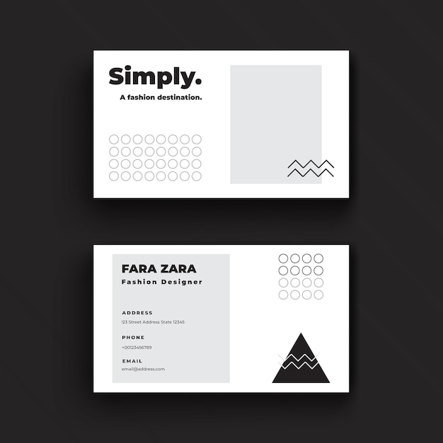 Vector creative professional dark brown business card template premium vector