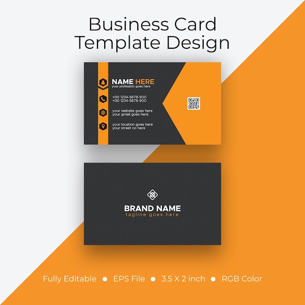 Creative professional and eye catching Business card template or visiting card template design