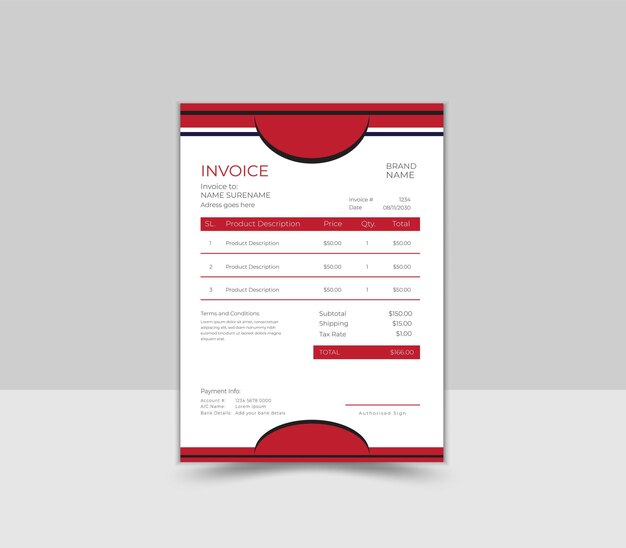 Creative and Professional Invoice Design Template