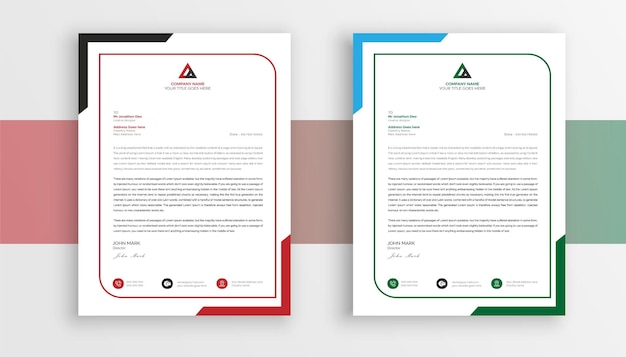 Creative and professional letterhead design template