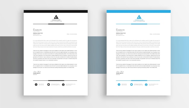 Creative and professional letterhead design template