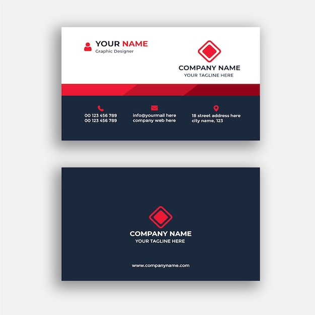 Creative Professional red and black business card