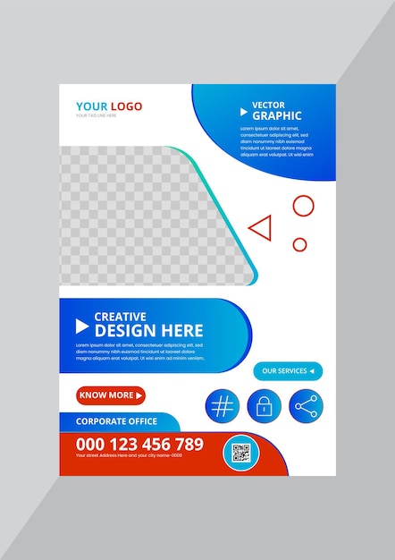 Creative promotional modern business flyer design template