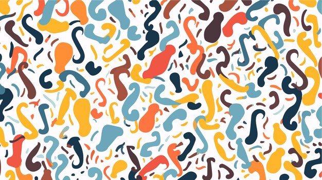 Vector creative question marks seamless pattern for background design