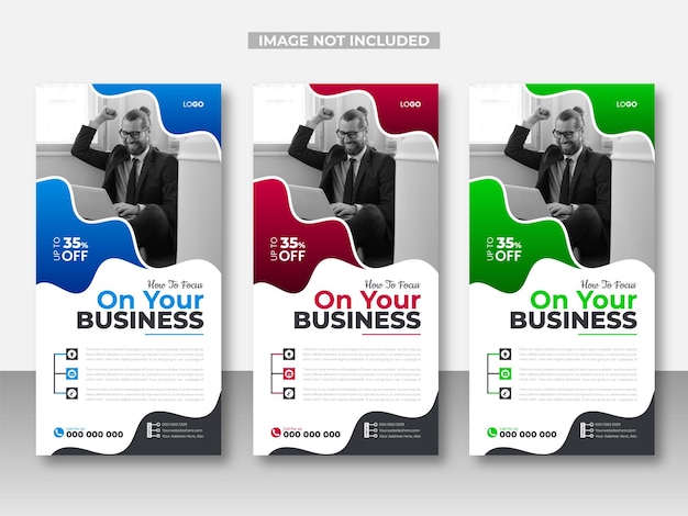 Creative rack card design or business dl flyer template