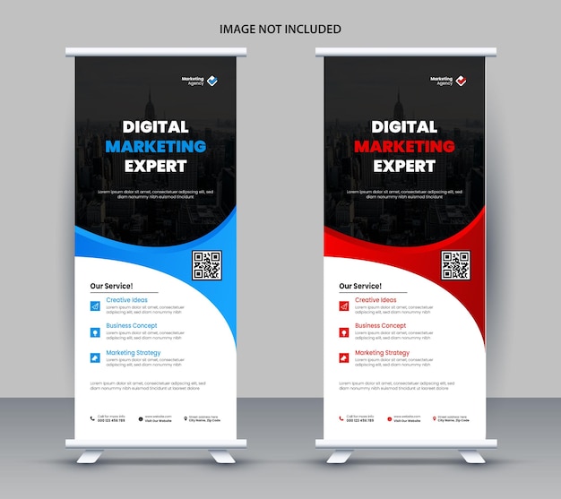 Creative rack card stand banner template design