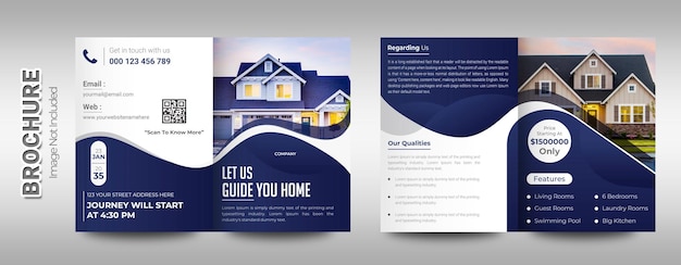 Creative Real Estate Bifold Brochure Template