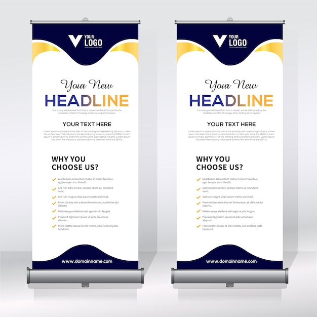 Creative roll up banner design template