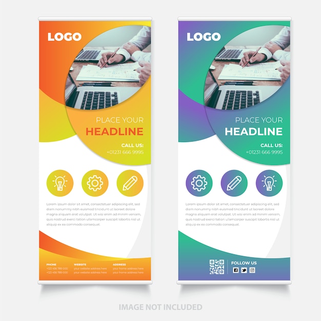 Creative roll up banner design