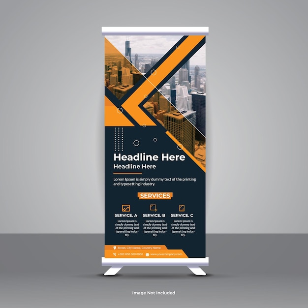 Creative roll up banner design