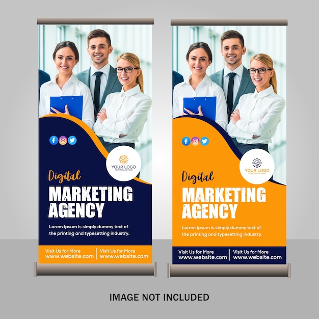 creative roll up banner design