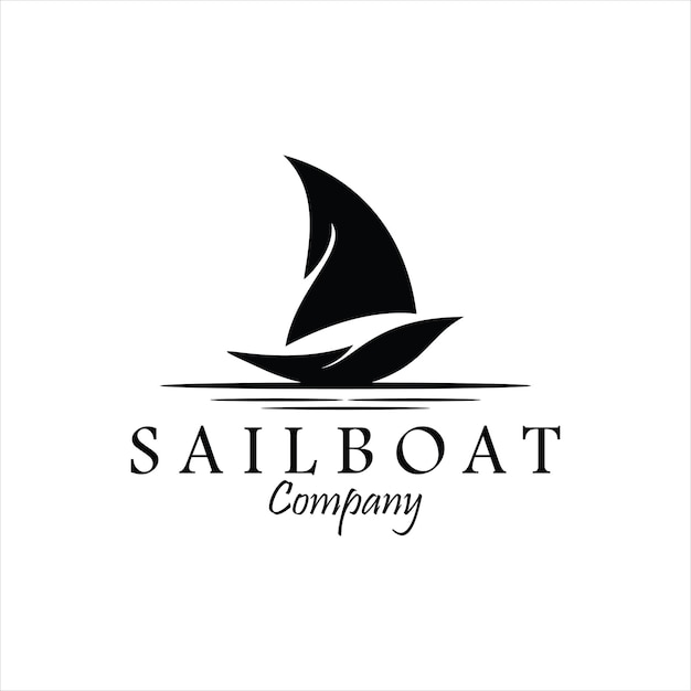 creative Sailboat logo design Vector template