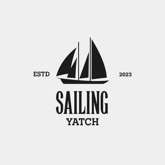 Creative sailing yacht ship cruise and marine logo design vector concept illustration idea