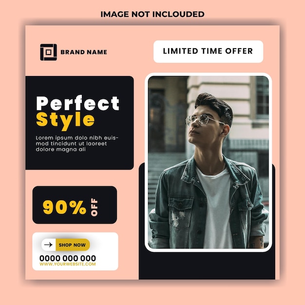 Vector creative sale ads promotional social media post template design