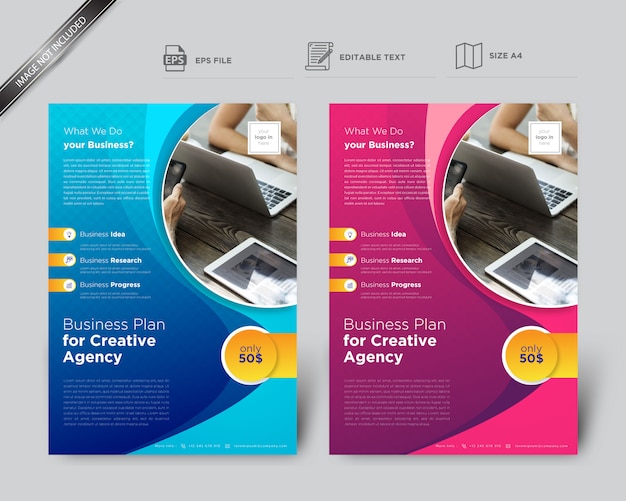 Creative Shapes Flyer Template  for Busines