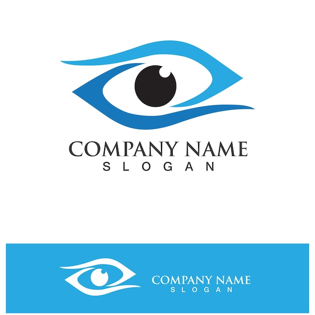 Creative Shield Eye Vision Logo Design Symbol Vector Illustration