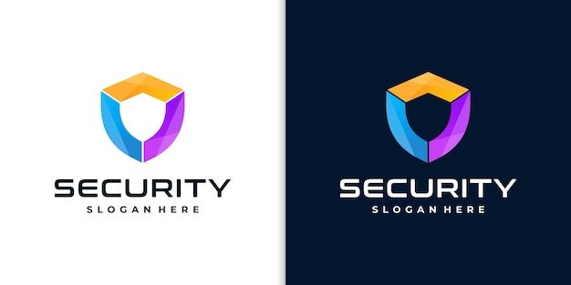 Creative shield logo for security