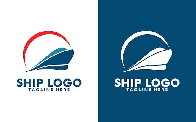 Creative Ship Concept Logo Design Template