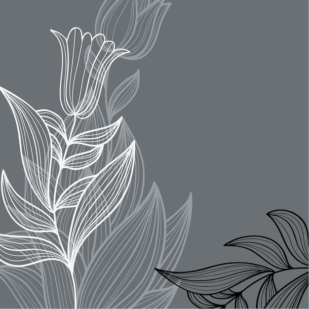 Creative Silhouette Vector Floral Design 3