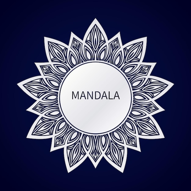 Creative silver luxury mandala background