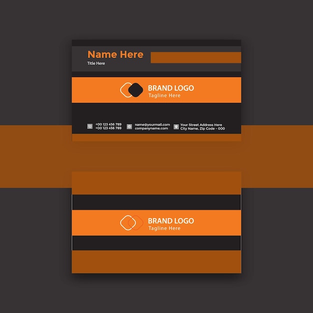 Creative simple business card template design free vector