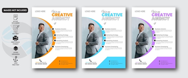 Creative amp simple Flyer Design TemplateStylish Vector Design